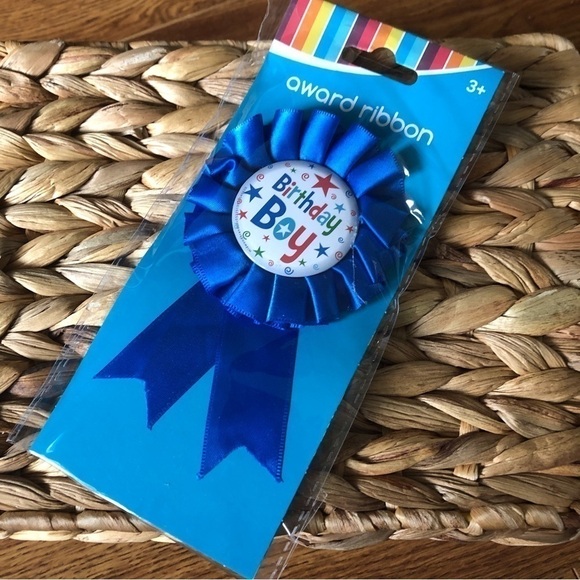Other - Blue Birthday Boy Award Ribbon pin
